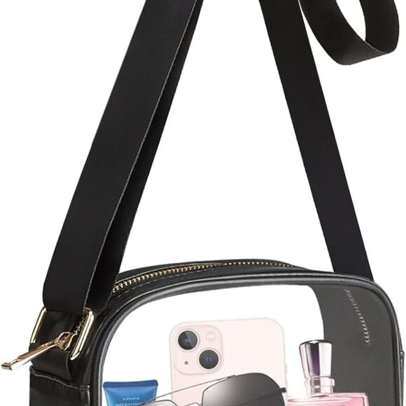 Clear Crossbody Bag, Stadium Approved Clear Purse Bag for Concerts Sports Events - Picture 1 of 8